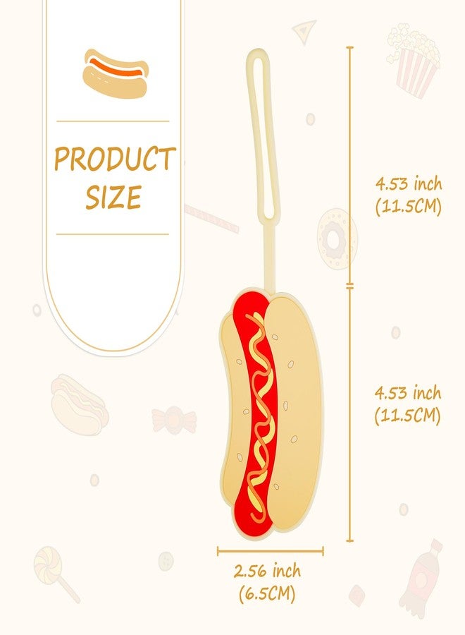 YOBRO Squishy Hot Dog Luggage Tag - Fun PVC Bag Identifier for Travel - Image 2